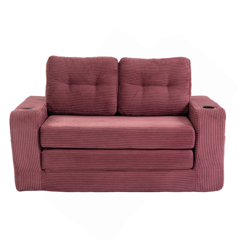 Canapé-lit convertible, canapé-lit double extensible, canapé-lit convertible 2 en 1, canapé-lit escamotable avec coussins pour le salon de la chambre à coucher