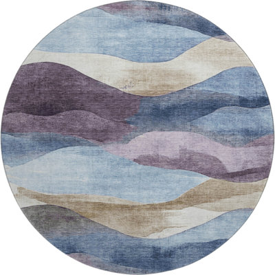 Premium Machine Washable Pinkston Waves Rug