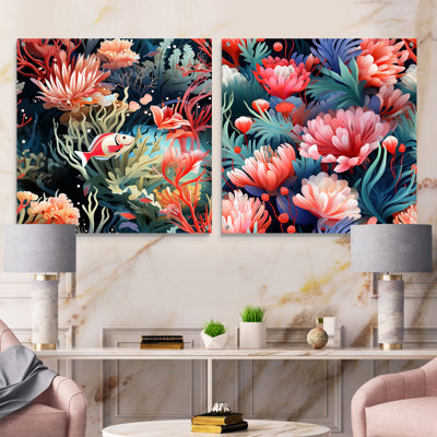 Coral Reef Beauty - motif côtier en acrylique