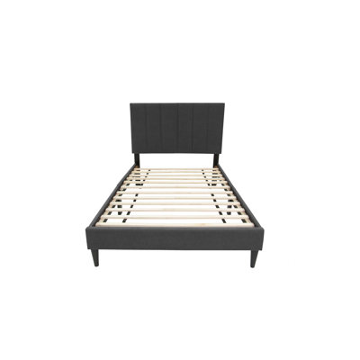 Mobilier de chambre à coucher rembourré gris foncé de style moderne