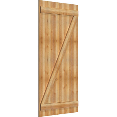 TimberCraft 5 3/8" Boards Joined Board-n-Batten Shutters w/Z-Bar, Western Red Cedar (Per Pair)