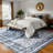 Oriental Inspired Vintage Machine Washable Area Rug with Non-Slip Backing for High Traffic Area, Living Room, Bed Room, Kitchen, Hallway, Entryway Rug-1123058131