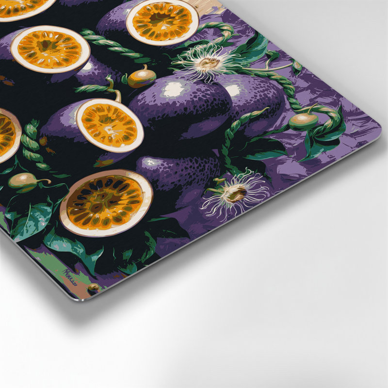 Art mural en métal Fruit Fruit de la passion, H 16 po x l 20 po