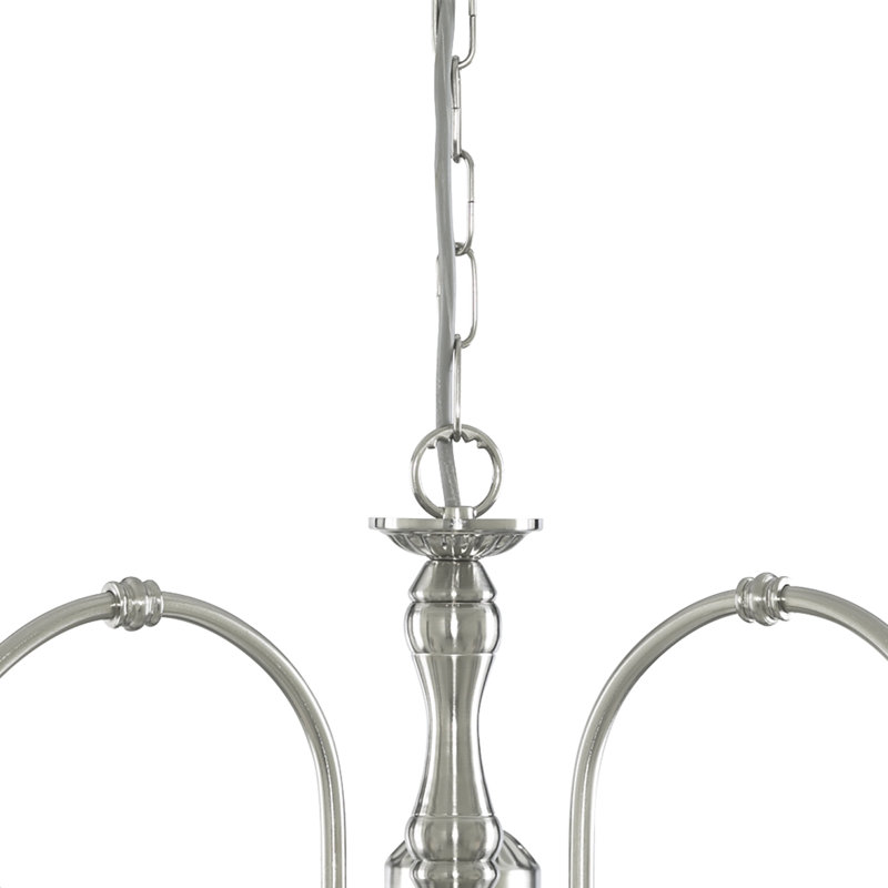 Lustre traditionnel à 3 lumières Arnott, Argent satiné