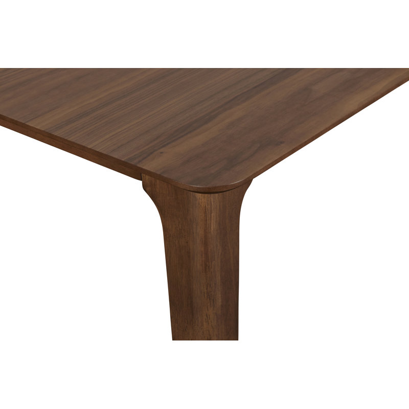 Table de salle à manger en bois massif 59 po Lyan, Brun, 29.53"