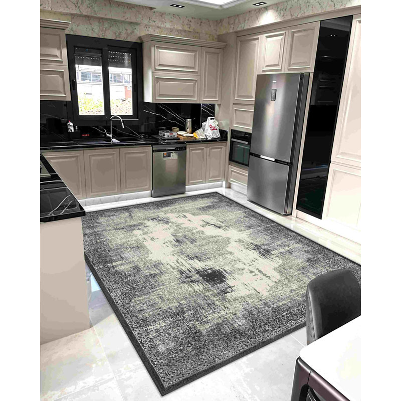 Goudy RUG DESIGN 9904 - Grey, Rectangle 5'3" x 7'7"