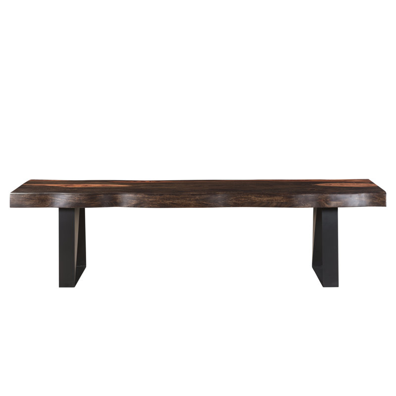 Chaliyah Solid Wood Bench, Walnut