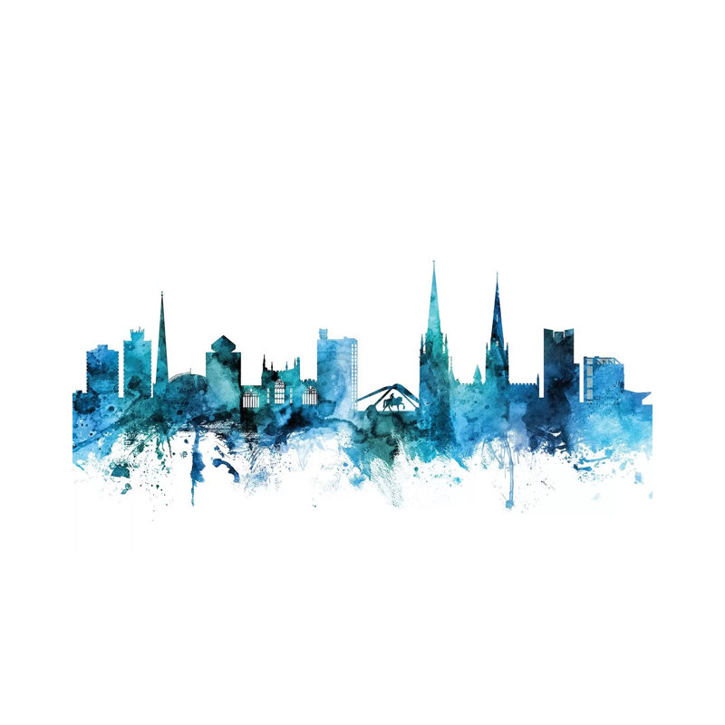 Coventry, England Skyline by Michael Tompsett - Wrapped Canvas Gallery-Wrapped Canvas Giclée, 20.32 cm H x 30.48 cm W