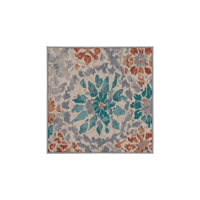 Silky Soft Plush Gray Area Rug, Square 7'