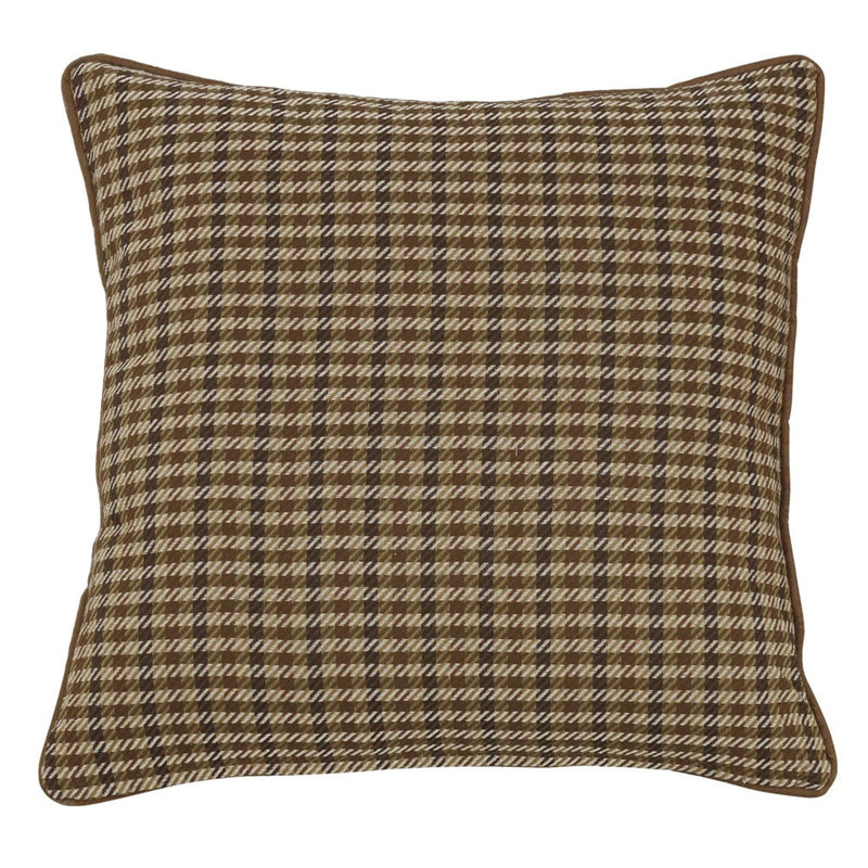 Clifton Woven Twill Plaid & Suede Reversible Euro Sham, 27" x 27"
