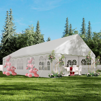 20'x32' Party Tent Heavy Duty Wedding Tent Event Shelter With Removable Sidewall Outdoor Gazebo Canopy for Birthday Party Wedding Event