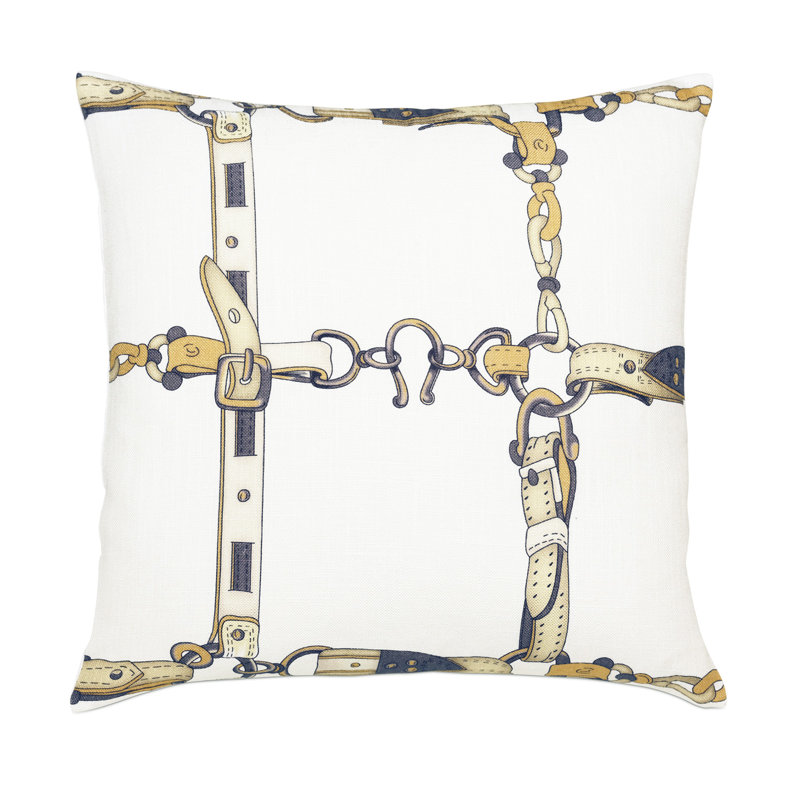 Housse et insert de coussin décoratif équestre à boucle, Ambre Lannister, Plumes