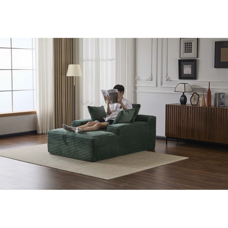 Méridienne surdimensionnée surdimensionnée Cozy Cloud Couch, Vert