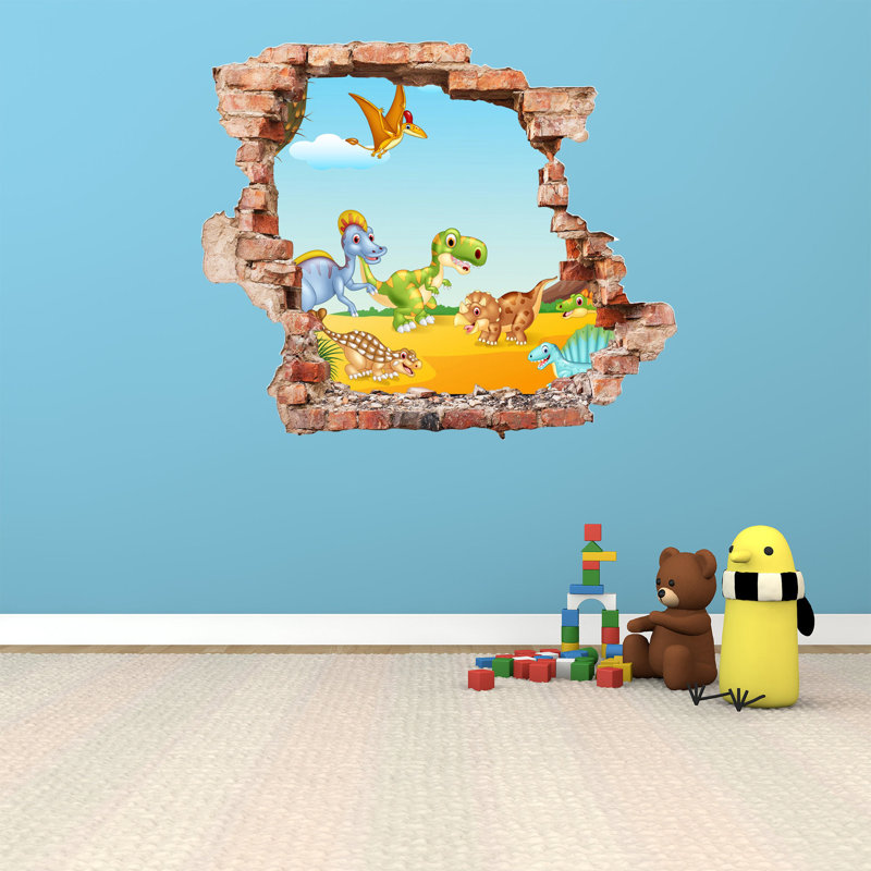 Adhésif décoratif dinosaure, Moyen 22,6 po x 27 po