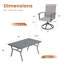 Ensemble de salle à manger de patio pour 6 personnes avec table rectangulaire de 63 po Coleman-1138239781