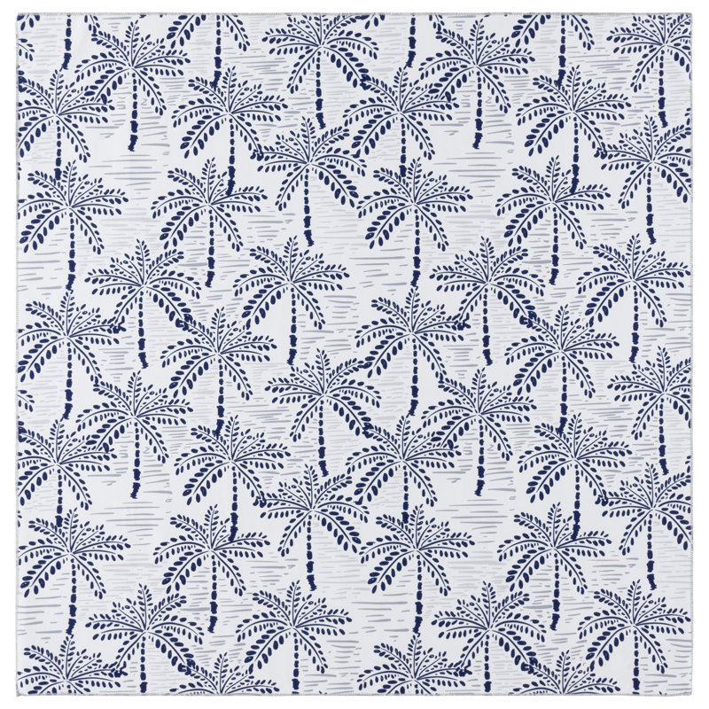 Tapis ivoire / bleu marine Malibu828, Carré 6 pi