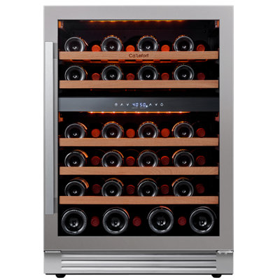 Ca'lefort 24" 46 Bottle Dual Zone Wine Refrigerator Freestanding/built-in | Fridge.com