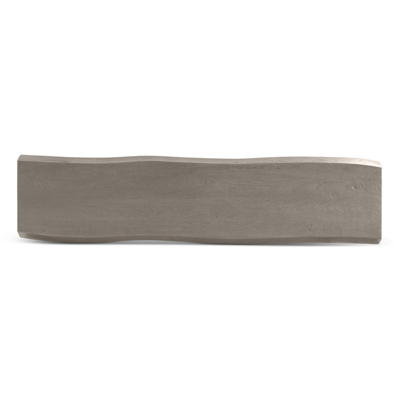 Modern Brazilian Bello Bench, 18" H x 65" W x 15" D, Sandblasted Gray