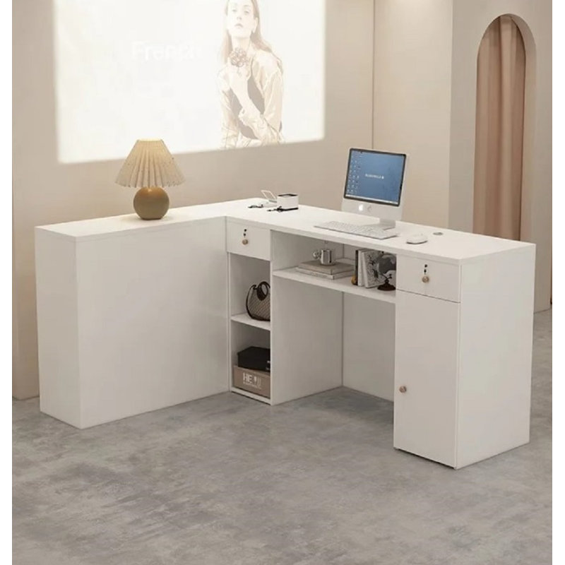 Cheylin L-Shaped Executive Desk, 90cm H x 170cm W x 110cm D