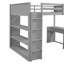 Lit mezzanine avec échelle, tablettes et bureau-670802417-670802412