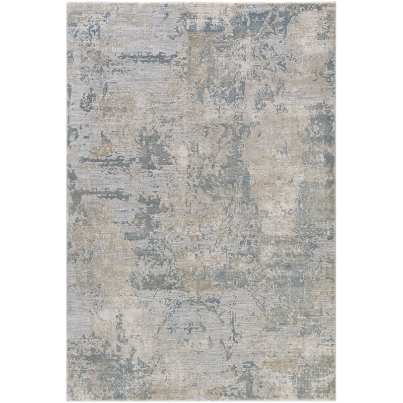 Tapis gris clair / beige Baudette, Rectangle 6 pi 7 po x 9 pi 6 po