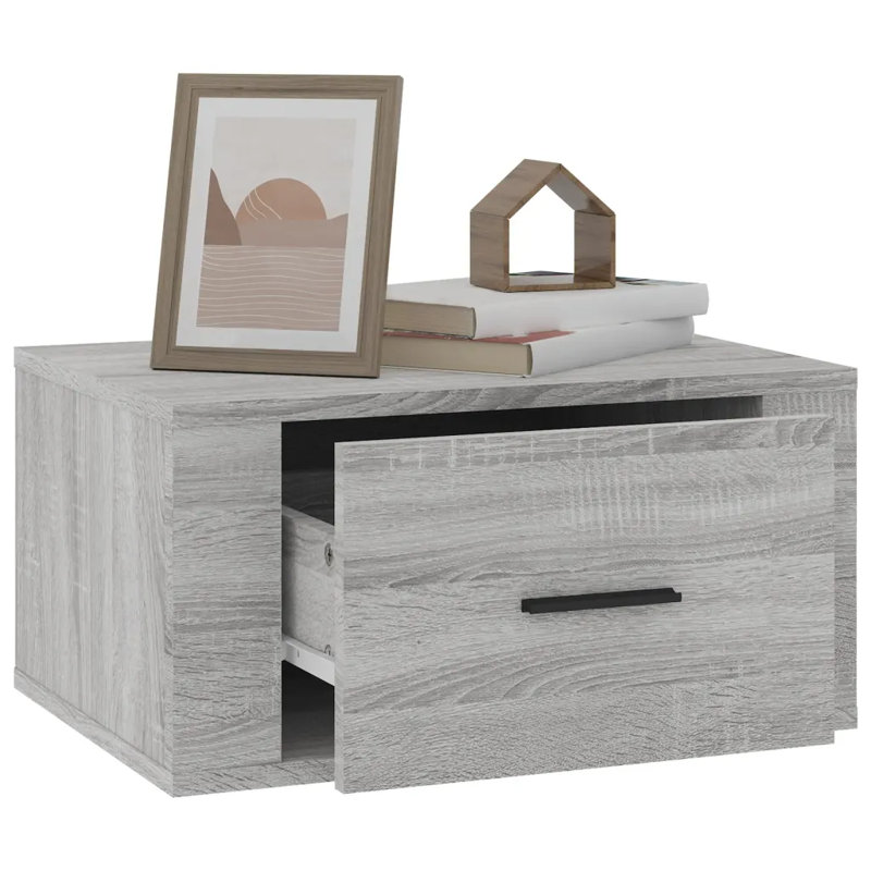 Wall-mounted Bedside Cabinets , Grey , Individual