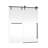 56"-60" W x 75" H Frameless Sliding Shower Door, Matte Black Shower Screen, 5/16" (8mm) Clear Tempered Glass With Explosion-proof Film