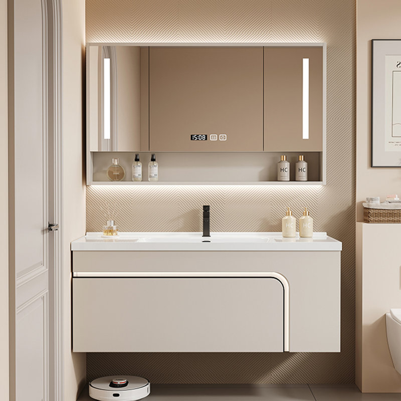 Cream style vanitie bathroom cabinet
