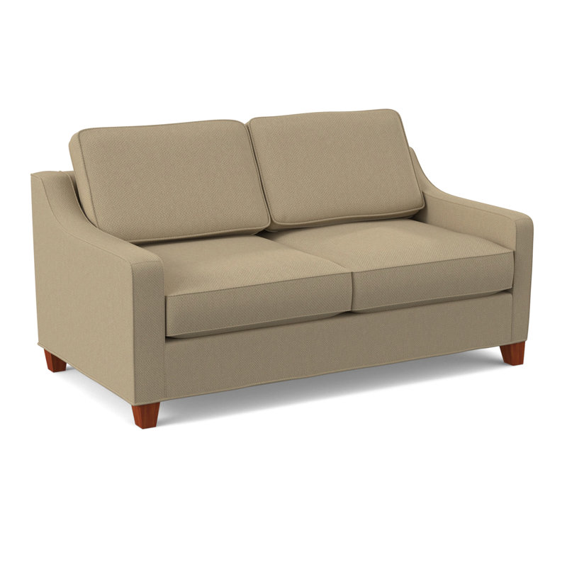 Clark 74" Square Arm Sofa Bed with Reversible Cushions, BM Cherry, Innerspring, Antic Sahara