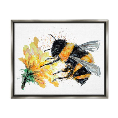 Ax-727-Giclee " Bee And Yellow Flower " by Sebastian Grafmann