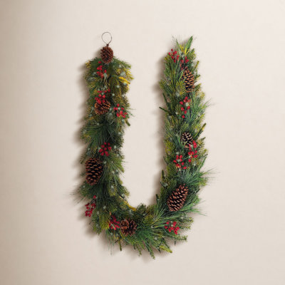 72" Pre-Lit Mixed Pine Garland