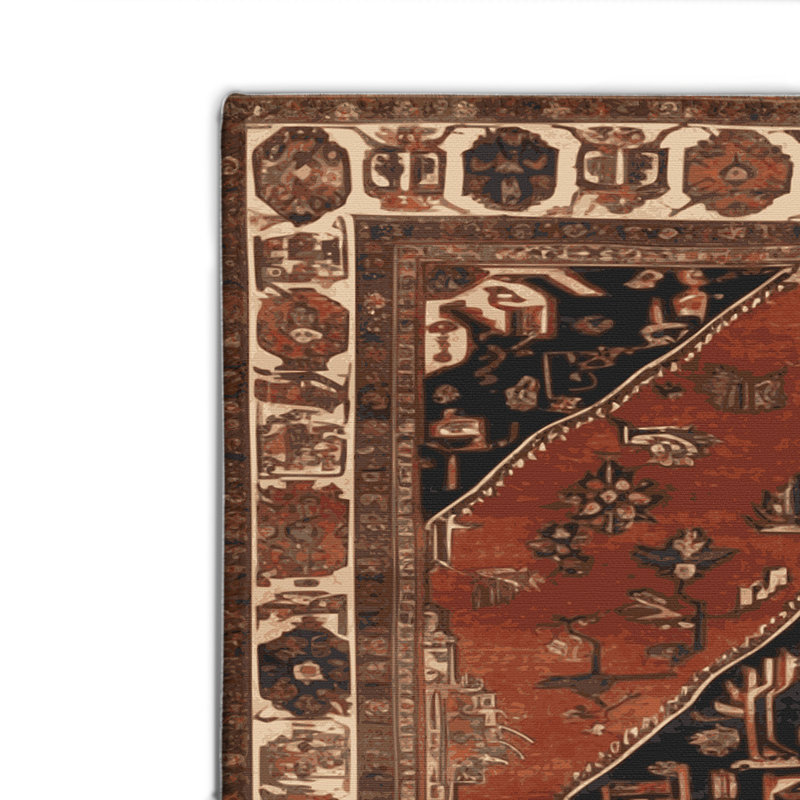 Tapis d'intérieur et d'extérieur brun Persian, Rectangulaire 2 pi x 3 pi