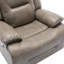 Fauteuil inclinable de cinéma maison 2 places avec une bande lumineuse DEL, deux porte-gobelets et une boîte de rangement-1366282266