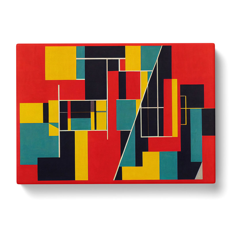 Modern Bauhaus Vol.1 Abstract - Wrapped Canvas, 35cm H x 50cm W x 3cm D