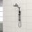 10 Inch Matte Black Shower System With 5 Function Hand Shower. 26.3" Slide Bar . Wall Mount, Easy To Install. Rain, Massage, Bubbly Settings. Includes Head, Handheld, Hose. Easy Nozzle. No Valve &-118036884