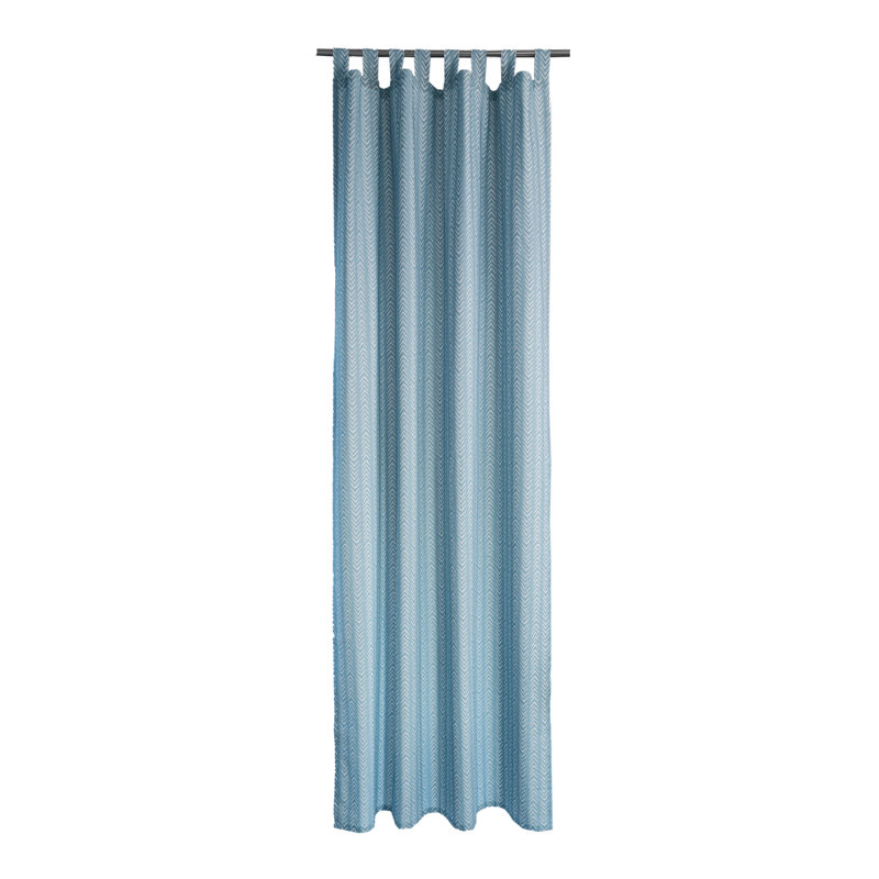 Silvestri Cotton Room Darkening Curtain Single Panel, Blue