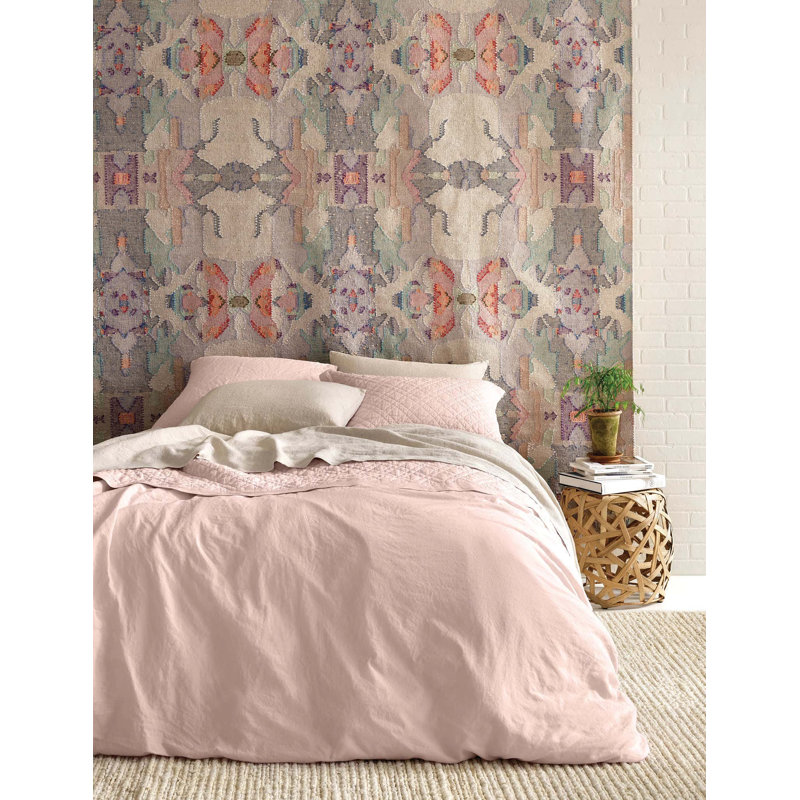 Lush Linen Duvet Cover, King Duvet Cover, Slipper Pink
