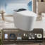 Toilette intelligente sans réservoir avec bidet intégré, siège de toilette bidet une pièce, chasse d'eau automatique, siège chauffant, eau chaude et sèche, température réglable, télécommande