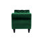 Banc repose-pieds rectangulaire en velours avec rangement et 1 coussin, émeraude