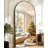 Arched Full Length Mirror With Aluminum Alloy Frame - High Definition Wall Mount Or Lean Floor Mirror For Bedroom And Living Room - Shatterproof Glass - Modern Frameless Design
