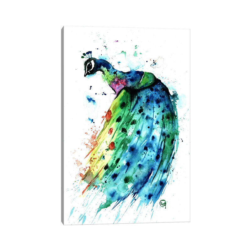 Proud Peacock 1 Piece Wrapped Canvas Wall Art, 101.6 cm H x 66.04 cm W x 1.91 cm D