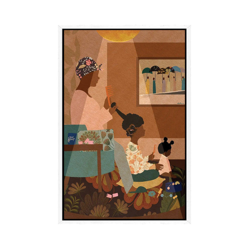 Sit Still by DeeLashee - Print on Canvas, 66.04 cm H x 45.72 cm W, White Framed