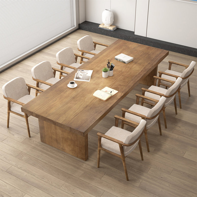 Table de conférence rectangulaire en pin American-Style, H 29,53 po x L 86,61 po x l 35,43 po