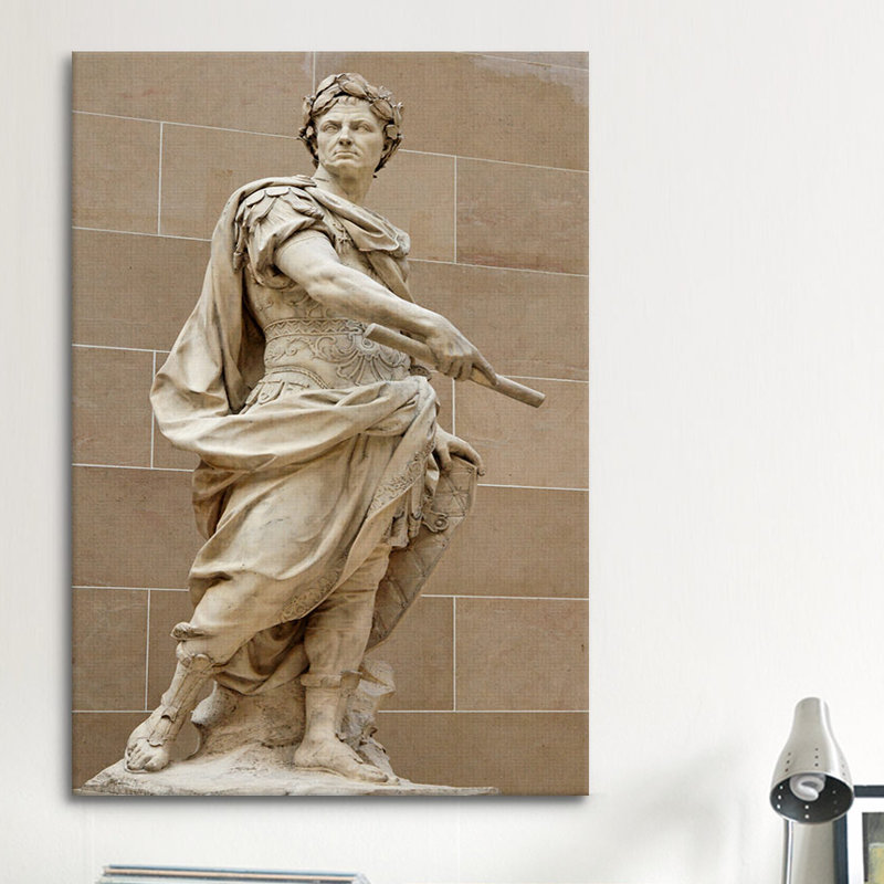 Statue de césar jules-statue-reproduction de photo sur toile, H 18 po x l 12 po x P 0,75 po