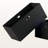 Ikeda 2-Piece Foldable Fabric Basket Set in Black, 9.94'' H X 22.89'' W X 10.03'' D-852125351-852125371