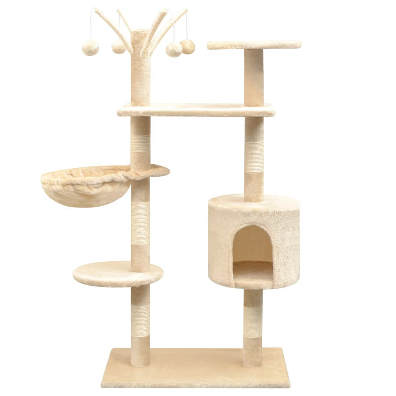Amerina Cat Tree, 96 cm x 35 cm x 125 cm, Beige