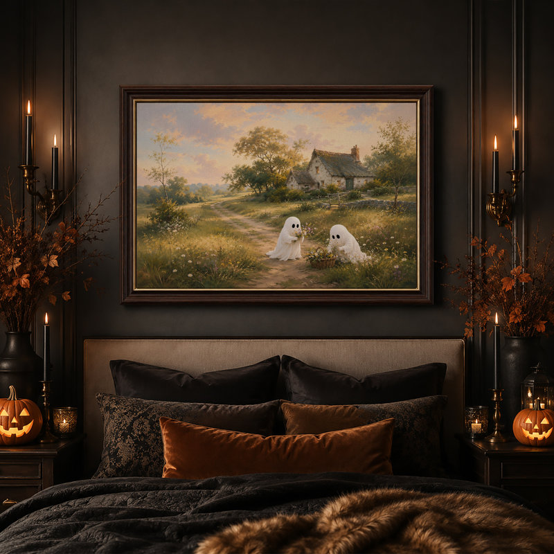 Art mural sur toile Halloween, H 16 po x l 24 po