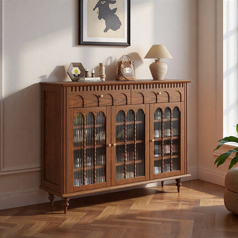 39.37"Hx51.18"Wx13.78"D, Rubberwood Shoe Storage Cabinet, 39.37" H x 51.18" W x 13.78" D, Dark Brown Wood