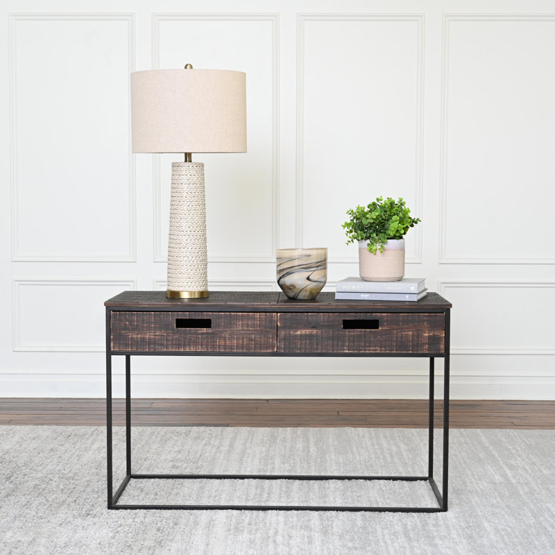 Sireci 44'' Solid Wood Top Console Table