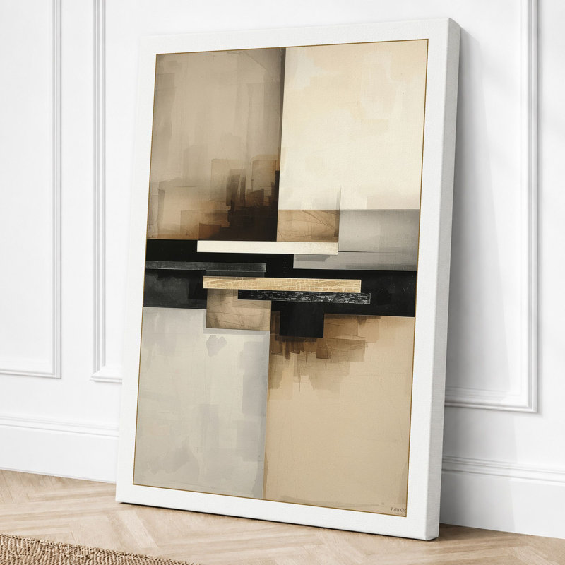 Quadrants in Quiet Minimalist - Wrapped Canvas, 18x12 - 45.7 x 30.5 cm, White Border